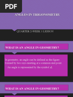 Angles in Trigonometry: Quarter 2-Week 1 Lesson