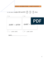 Mathematics Semester 1 Revision3: C ABC DFE ABC DEF