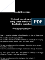 Tutorial Exercises We (Each One of Us) Are Doing These Exercises For Developing Ourselves