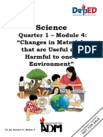 Quarter 1 - Module 4: "Changes in Materials That Are Useful and Harmful To One's Environment"