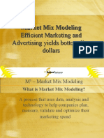 Market Mix Modeling Market Mix Modeling