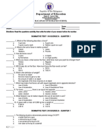 Summative Test 1 in Science 8