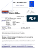 Certificate of Calibration: Issued by Transmille Ltd. 0324