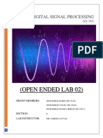 (Open Ended Lab 02) : Digital Signal Processing