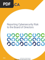 Reporting Cybersecurity Risk To The Board of Directors: Personal Copy of Firoz Khan (ISACA ID: 753581)