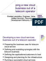 Developing A New Cloud Services Business Out of A Telecom Operator