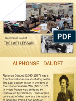The Last Lesson: - by Alphonse Daudet