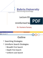 Uninformed Search: Dr. Humera Farooq