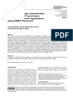 Understanding Value Characteristics Toward A Robust IT Governance Application in Private Organizations Using COBIT Framework