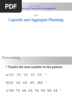 Capacity and Aggregate Planning: Production and Operations Management