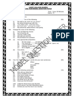 Cadet College Skardu One Year Model Question Paper