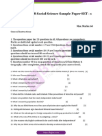 CBSE Sample Papers Social Science Class 8 Set 1
