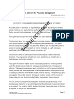 Sample Document: Power of Attorney For Financial Management