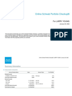 Online Schwab Portfolio Checkup®: For Larry Young