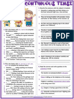Present Continuous Tense Esl Printable Grammar Test Worksheet