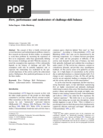 2008 - Flow, Performance and Moderators of Challenge-Skill Balance - Stefan Engeser Falko Rheinberg