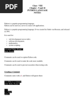 8th Python Notes