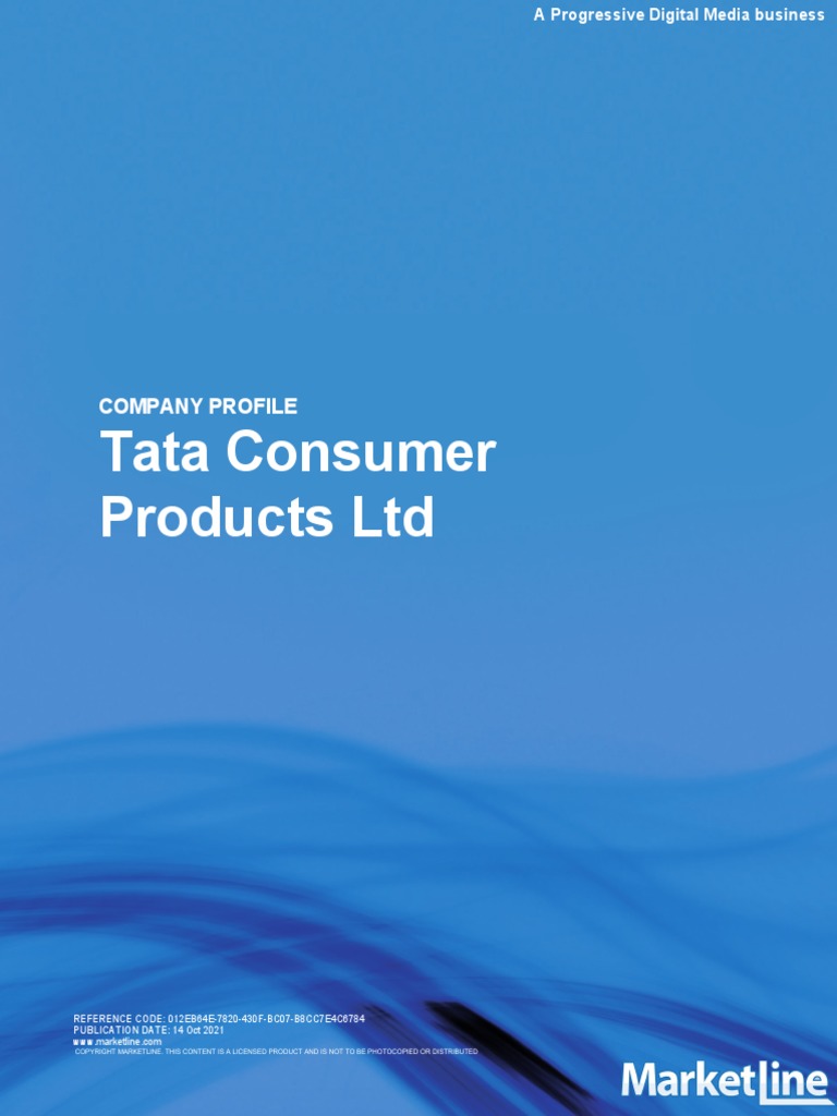Tata Consumer Products Ltd Pdf Business