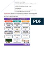 Position and placement of adverbs in sentences