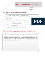 Bricks Reading 150 - 2 Review Test 1: (1-5) Write The Correct Word For Each Sentence