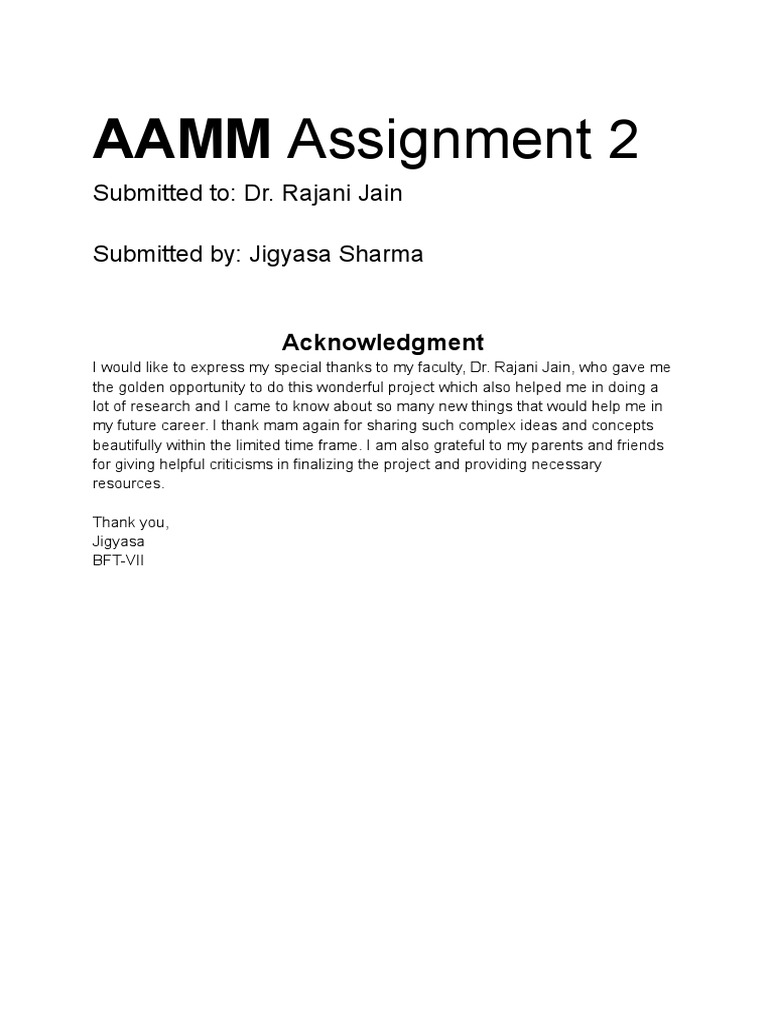 Jigyasa Sharma (AAMM) Assignment 2 | PDF | Mathematics | Algorithms