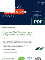 History of Nigeria'S Civil Service: Presentation by Chukwuka Onyekwena, PHD Executive Director, Csea
