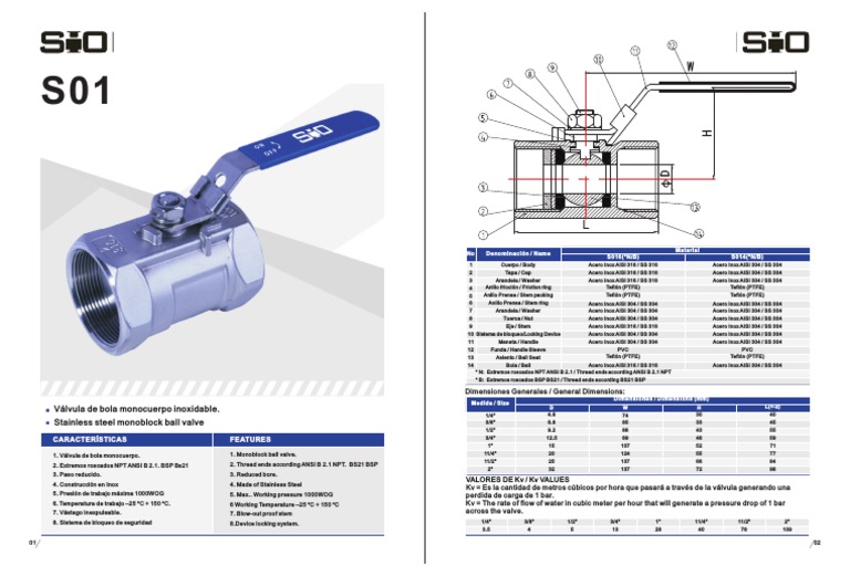AISI 304 Monoblock Ball Valve Specs | PDF | Building Engineering ...