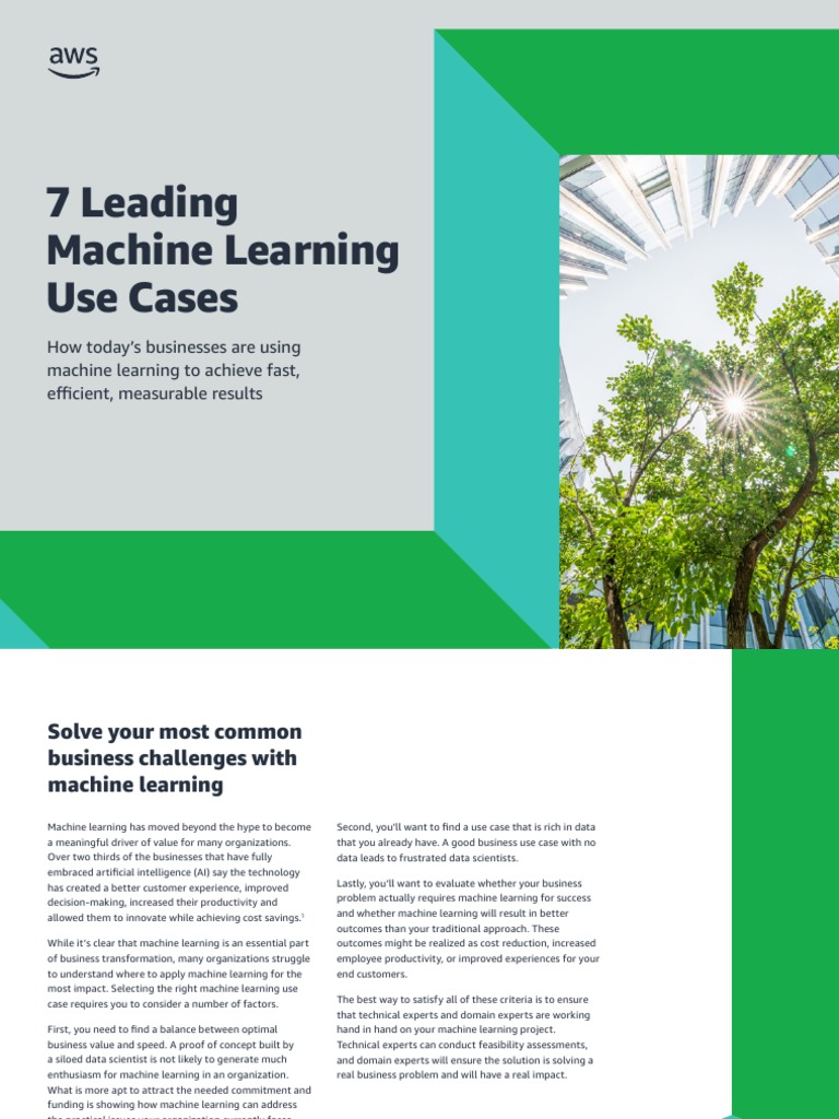 7 Leading Machine Learning Use Cases | PDF | Machine Learning ...