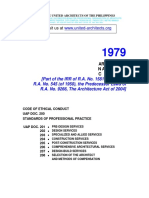 Architect's National Code - Code of Ethical Conduct (UAP Doc. 200) and Standards of Professional Practice (UAP Doc. 201 to 208)