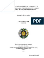 Penentuan Kadar Fosfor Pada Pakan Ternak L-18 Dengan Menggunakan Spektrofotometri Uv-Visible (Uv-Vis) Di Pt. Mabar Feed Indonesia Medan