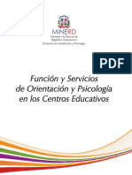 Funcion y Servicios de Orientacion y Psicologia en Los Centros Educativos