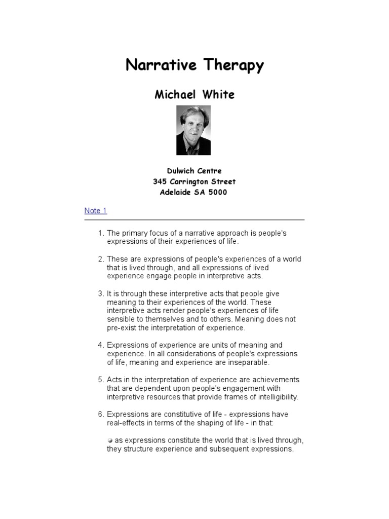 Michaelwhitebasicconcepts narrative experience