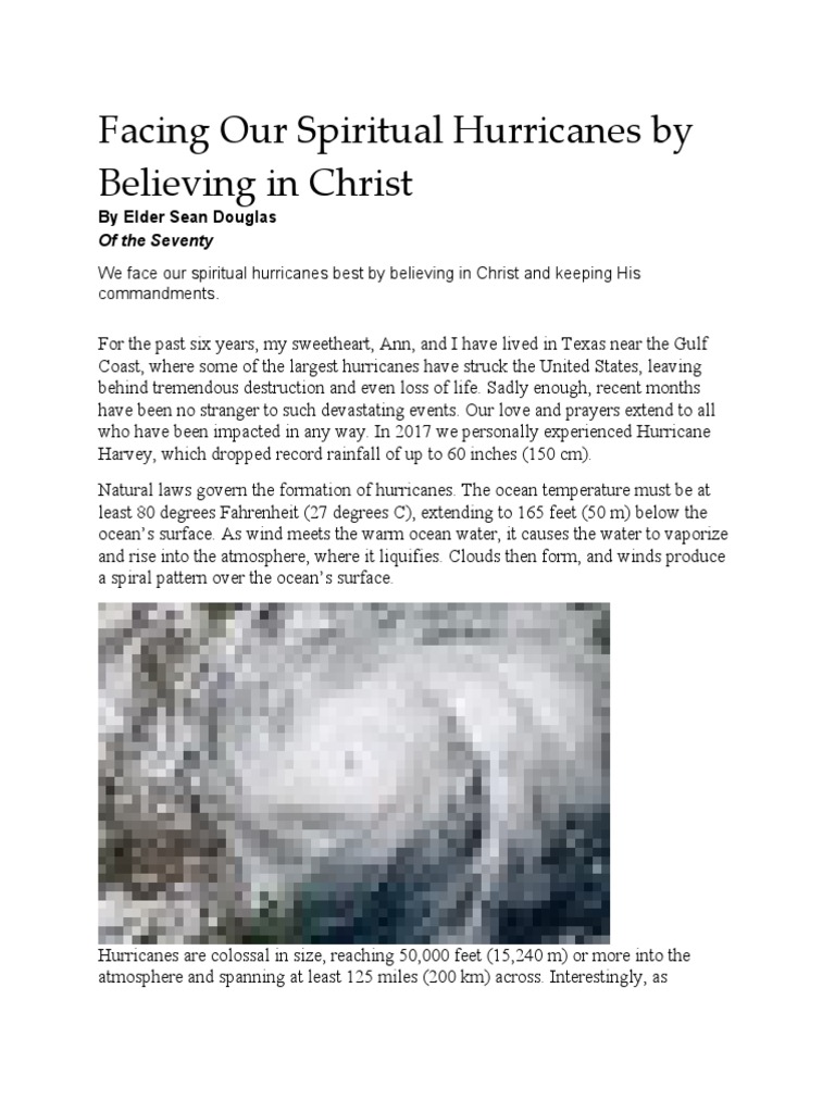 Facing Our Spiritual Hurricanes by Believing in Christ | PDF | Tropical ...