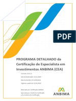 Certificação CEA - Programa Detalhado