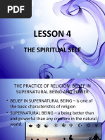 Part II LESSON 4 Spiritual Self