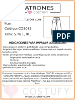 COS013 Pantalon Con Liga