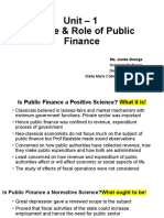 Unit - 1 Nature & Role of Public Finance