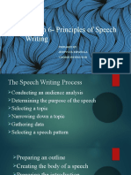 Lesson 6 Principles of Speech Writing