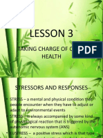 Part III LESSON 3 Taking Charge of One's Health