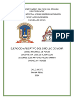 Determinación de tensiones principales y tangencial máxima mediante el círculo de Mohr