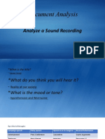 Document Analysis: Analyze A Sound Recording