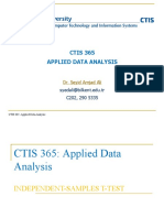 CTIS 365: Applied T-Test Analysis