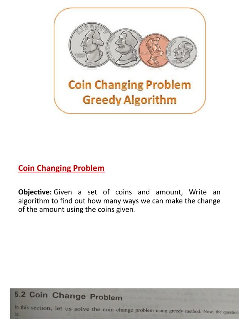 Coin Change Problem Greedy Algorithm PDF