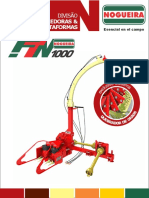 Colhedora FTN 1000 de área total para pequenos trator