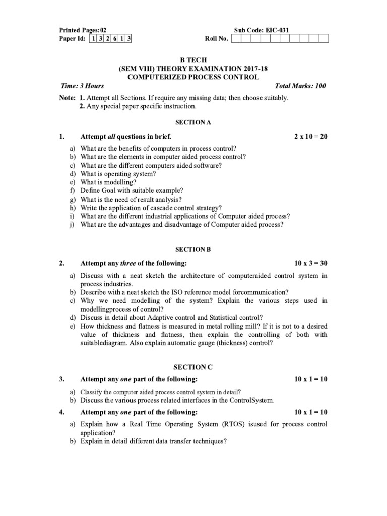 Computerized Process Control EIC-031 | PDF | Career & Growth | Wellness