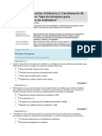 Evidencia 2 Cuestionario de Preguntas Sobre Tipo de Formatos para Procedimientos de Soldadura