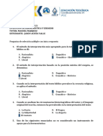 Evaluación de hermenéutica y exégesis bíblica