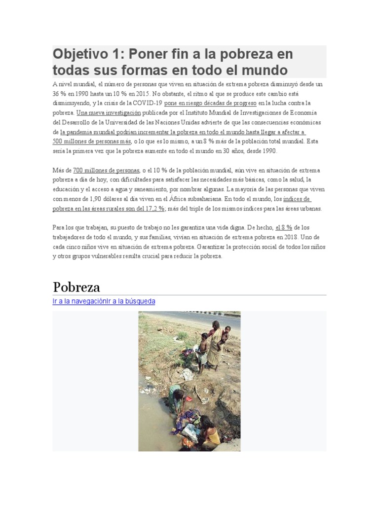 Impacto de la COVID-19 en la pobreza global | PDF | Pobreza | Pobreza e ...