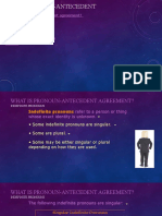 Pronoun-Antecedent Agreement: Singular, Plural, and Indefinite Pronouns