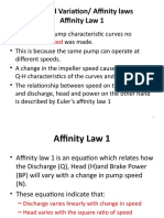 Affinity Laws and Pump Speed Variation